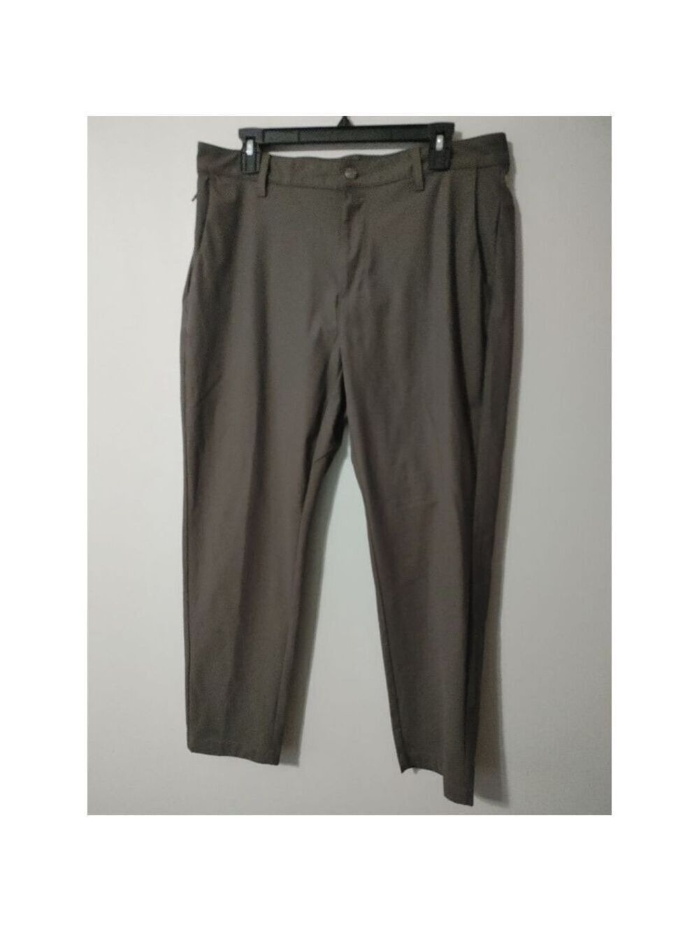 Men's Fabletics Don Classic Trouser Chinos Waist 35 x 27.5 Dark Slate Taupe